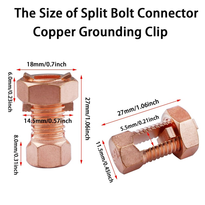 Bntyok Split Bolt Groud Wire Connector High Strength Copper Grounding