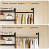 L2 Wall Mounted Closet System, Industrial Pipe Clothing Rack Clothes