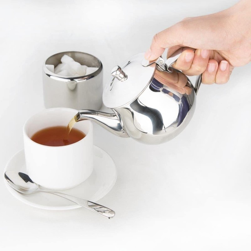 Olympia Arabian Tea Pot Stainless Steel 13Oz Infuser for Better