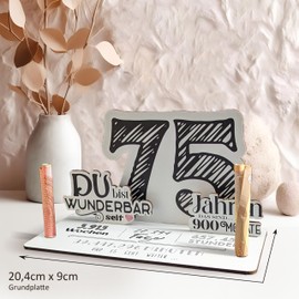 75 Geburtstag - 75 Jahre 3D-Holzkarte | Geldgeschenke, 75 Geburtstag Frauen, 75 Geburtstag Männer, 75 Geburtstag, 88. Geburtstag Frauen, 75 Geburtstag Deko, 88. Geburtstag Männer