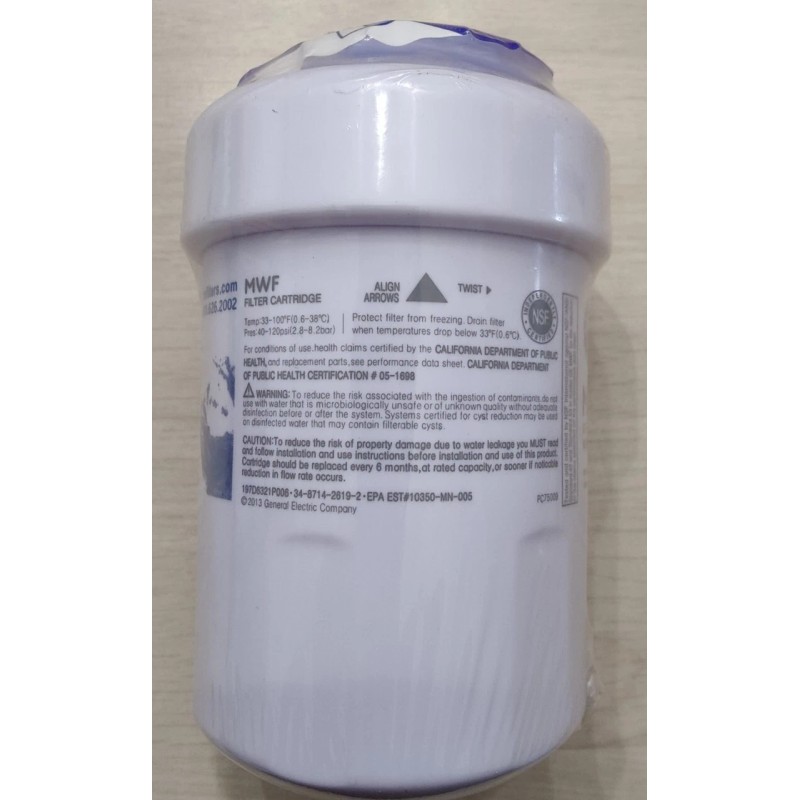 GE MWF Water Filter - White. P/N 101344 0110