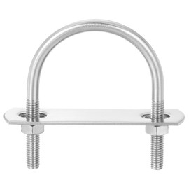 QUARKZMAN Set of 6 U Bolts M6 x 45 mm ID x 65 mm Length Round U U-Bolt Stainless Steel 304 Clamp Clamps U Bolt with Thread Nuts Frame Plate Washer for Pipe Mounting