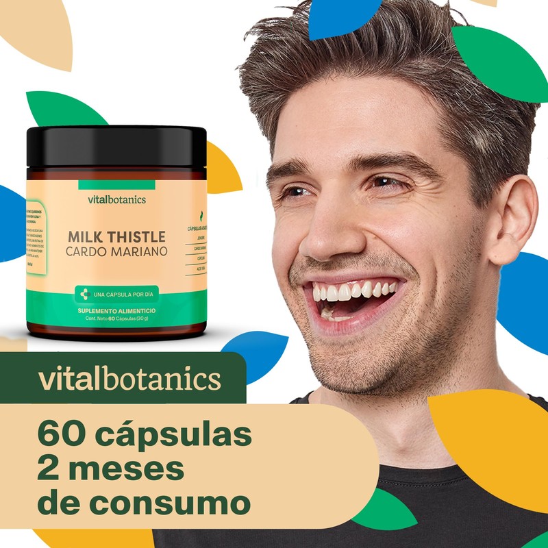 Milk Thistle. Cardo Mariano, Aloe Vera, Curcuma y Jengibre. Con