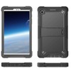 Tablet Case Black Silicone Precise Cutouts Shock Absorbent Stable Kickstand