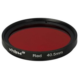 vhbw Universal Colour Filter for Camera Lenses with 40.5 mm Filter Thread Red Filter
