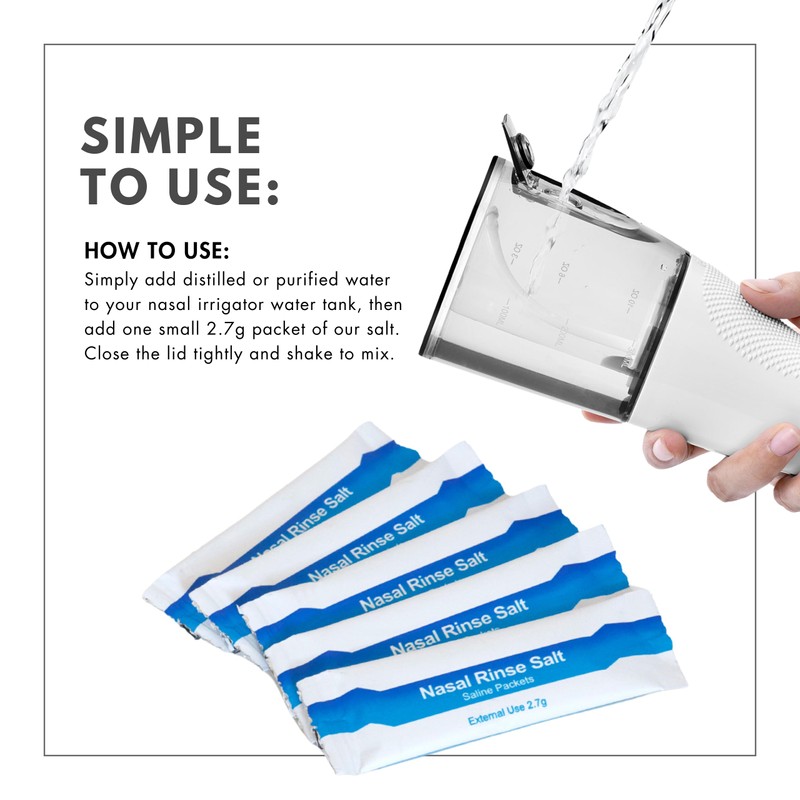 ToiletTree Products Nasal Irrigator Replacement Saline Packets - 60 Pack