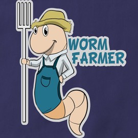 CafePress Worm Farmer Funny Worm Farm Gardener Apron (Dark) Kitchen Apron with Pockets, Grilling Apron, Baking Apron