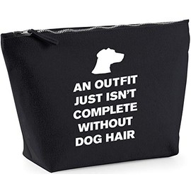Hippowarehouse An outfit just isn't complete without dog hair printed make up cosmetic wash bag 18x19x9cm