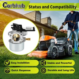 Carbhub 591137 Carburetor for 591137 590948 775EX Lawn Mower Engine Carb 795066 796254 with Air Filter - 590948 775EX Carb