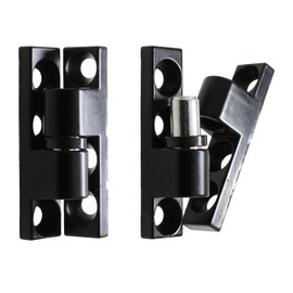 MEETOOT 2PCS 65x29x15MM Door Hinge Barrel Detachable Hinge Black Alloy Removable Folding Hinge Suitable for Door Window Cabinet Shoe Cabinet and Armoire