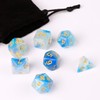 GWHOLE Polyhedral Dice Acrylic Dice Set of 7 Dice Cthulhu