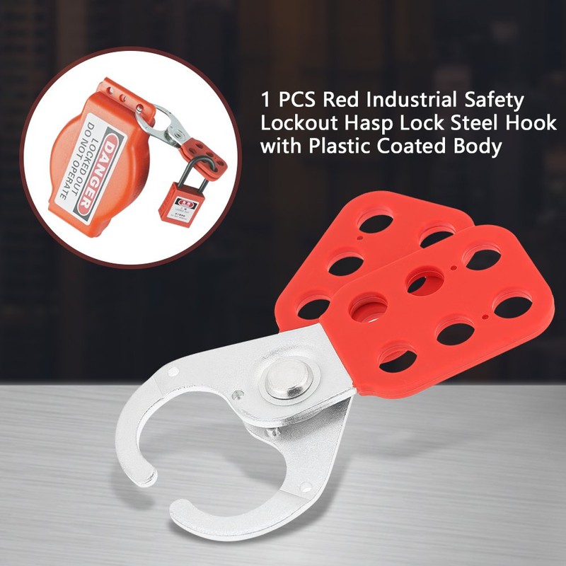 Naroote Hasp Lock, Hasp Latch 1 PCS Red Industrial Safety