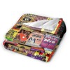Rock Band Collage Flannel Blanket Lightweight Cozy Bed Blankets Soft