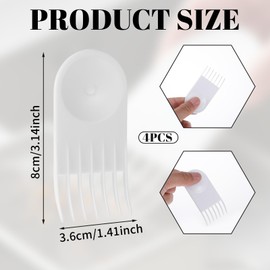 4 PCS Vegetable Chopper Cleaning Tools, Plastic Kitchen Cleaning Comb Tool, White Salad Chopper Cleaner Comb for Most Vegetable Choppers