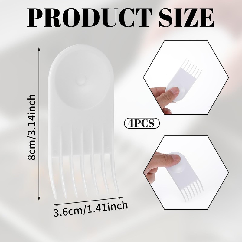 4 PCS Vegetable Chopper Cleaning Tools, Plastic Kitchen Cleaning Comb