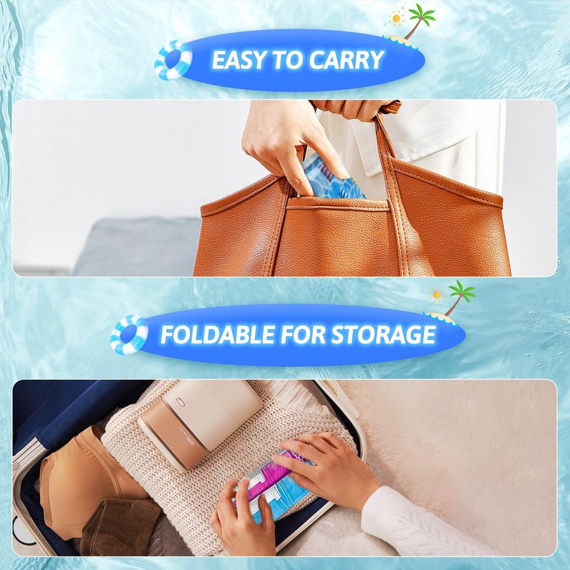 2 Pack Pool Inflatables Floats Hammock for Adults,4-in-1Multi-Purpose Inflatable Pool