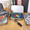 WeddHuis 6 pieces stainless metal containers, small tin boxes, metal