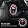 Lyxheth Cute Bow Bling Car Engine Stop Decoration Ring, Engine