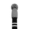 Black Diagonal Stripes Knit Woods Golf Head Covers, Set of