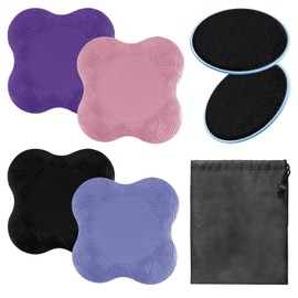 DEELEDM 4 Pack Yoga Knee Pads Mat, Mixed Colors