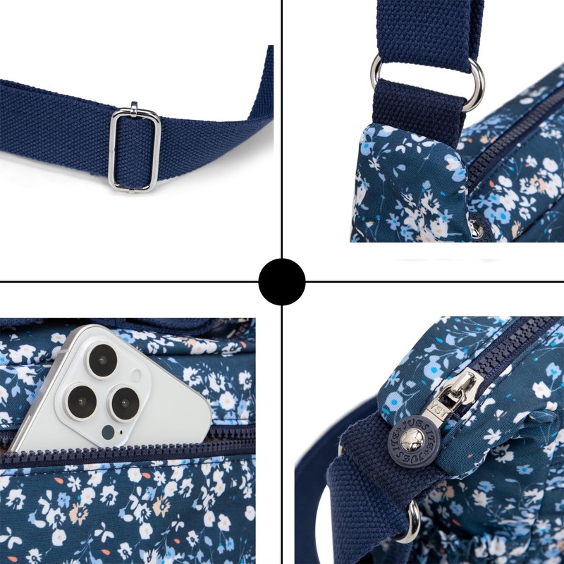 Women Shoulder Handbag Roomy Multiple Pockets Bag Ladies Crossbody Purse
