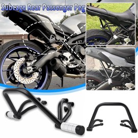Motorcycle Steel Stunt Subcage Sub-cage Rear Passenger Peg Protector Crash Bar for MT 09 FZ 09 MT09 FZ09 FZ-09 MT-09 Tracer 900 Accessories Parts 2014 2015 2016 2017 2018 2019 2020 14-20 (Black)