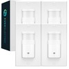 EverElectrix 4 Pack Motion Sensor Light Switch, Neutral Wire Required,