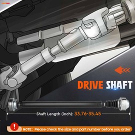 Front Drive Shaft Propeller Shaft Driveshaft for Jeep Grand Cherokee 2007-2010, for Jeep Commander 2007-2010 3.0T 3.7L 4.7L 5.7L AWD/4WD for NV245 Quadra-Trac II 545RFE/W5A580 Auto Trans for ‎938-137