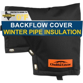 Cholila Cover Backflow Preventer Cover Insulated Pouch - for Outside Pressure Vacuum Breaker - Sprinkler Covers for Outside with Thick Layers Fabric - Backflow Cover Black
