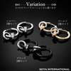 SEIYA INTERNATIONAL Men's Hoop Earrings, 2 Rings, Ring Earrings, Set