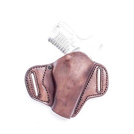 OUTBAGS USA LP2P365XL (BRO-LH) Full Grain Heavy Leather OWB Open Carry Pancake, Side Carry Belt Holster for Sig Sauer P365 XL 9mm. Handcrafted in USA.