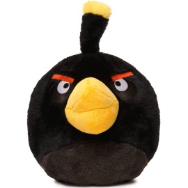 Mighty Mojo Angry Birds Bomb Black Bird Plush 8" Character Doll Soft Pillow Toy Mighty Mojo