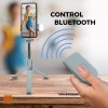 Maíz Baston Selfie Stick Tripie Luzled Control Remoto Bluetoth