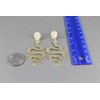 Gold snake earrings asp cleopatra toga serpent post stud dangle