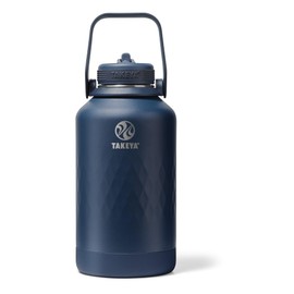 Takeya Sport 64 oz Triple-Insulated Stainless Steel Water Bottle, Straw Lid – Leakproof, Sweatproof, BPA-Free, Keeps Drinks Cold 36 Hrs, Hot 14 Hrs – Indigo