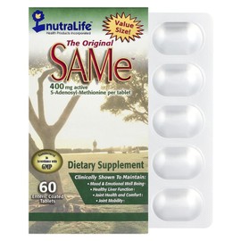 Nutra Life The Original SAMe 400mg Enteric Coated 60 Tablets, 4 Count / 뉴트라라이프 The 오리지널 SAMe 400mg 장용 코팅 60정, 4개