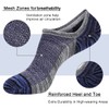 FLYRUN Mens No Show Cotton Socks 8 Pack Low Cut