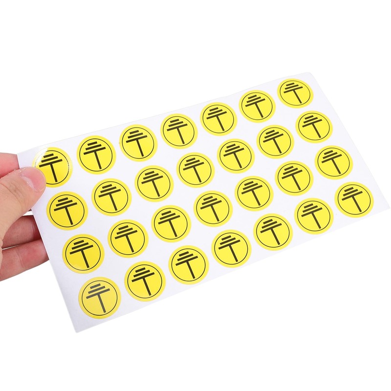 Gadpiparty Ground Symbol Stickers 400pcs Safety Protective Earth Protective Grounding