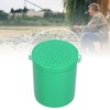Alomejor Fishing Bait Bucket, Plastic Portable Lure Earthworms Bucket Breathable