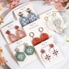 Puocaon Boho Polymer Clay Cutters - 12 Pcs Embossed Clay