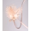 Aimimier 1920s Flapper Feather Headband Champagne Feather Headpiece with Rhinestone