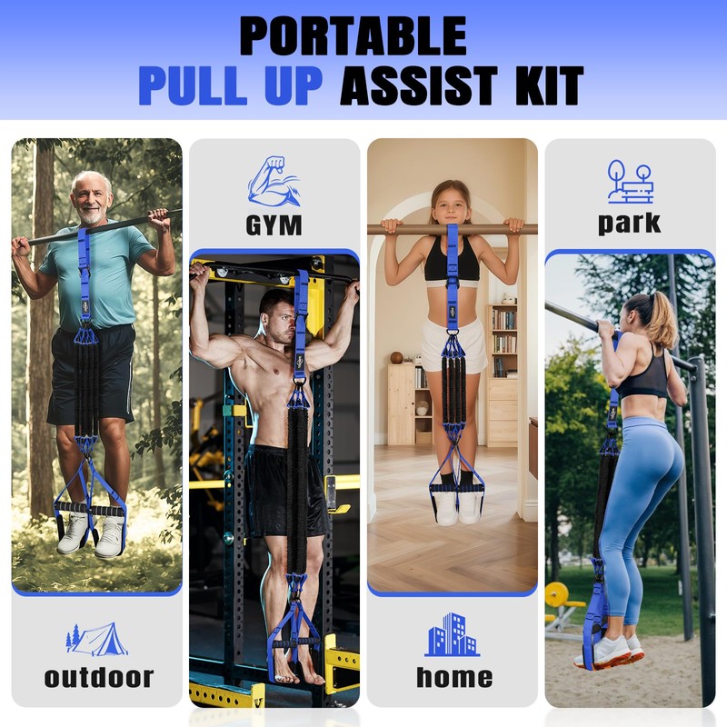 Pull Up Bands, Heavy Duty Resistance Bands with Handle, Workout