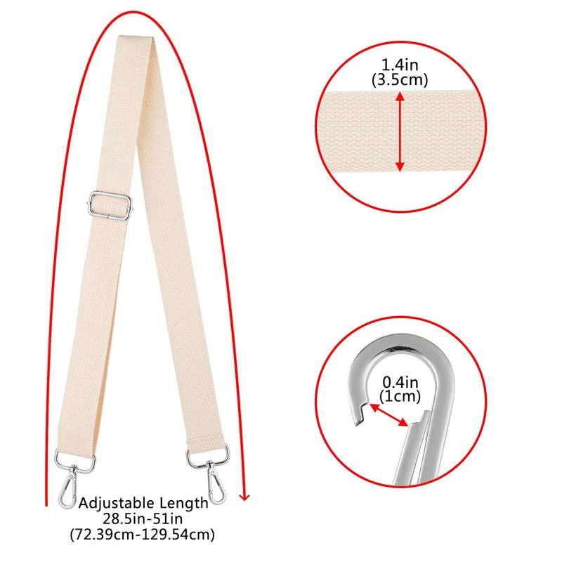 DEVPSISR Wide Shoulder Purse Strap Replacement Adjustable Belt Canvas Bag