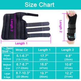 TANDCF Unisex Forearm and Wrist Support Splint Brace Double Fixation Wrist Brace for Carpal Tunnel,Adjustable Night Time Forearm Immobilizer Brace Splints,9.8 inch (25cm) length(LH/S)