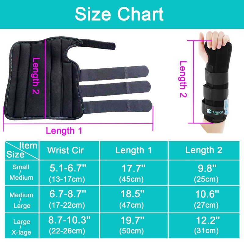 TANDCF Unisex Forearm and Wrist Support Splint Brace Double Fixation