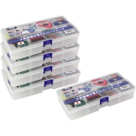 Ring Star PC-211-5S Pocket Case, Clear, L8.3 x W4.3 x Height 1.5 inches (210 x 110 x 38 mm), Includes 5 Dividers