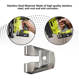 New Version Belt Clip for Ryobi, 5Pcs Drill Clip for Tool Belt 633586002 636181001 Replacement Part with Screws, Stainless Steel Driver Hook for Ryobi/Ridgid 18 volt Tools