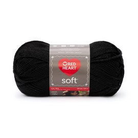 Red Heart - Hilo negro suave - Paquete de 3 unidades de 141 g/5 oz - Acrílico - 4 Medianos (Peinado) - 256 yardas - Tejer/Crochet