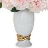 TREATLIFE HOME White Ceramic Decorative Jar with Gold Accent and
