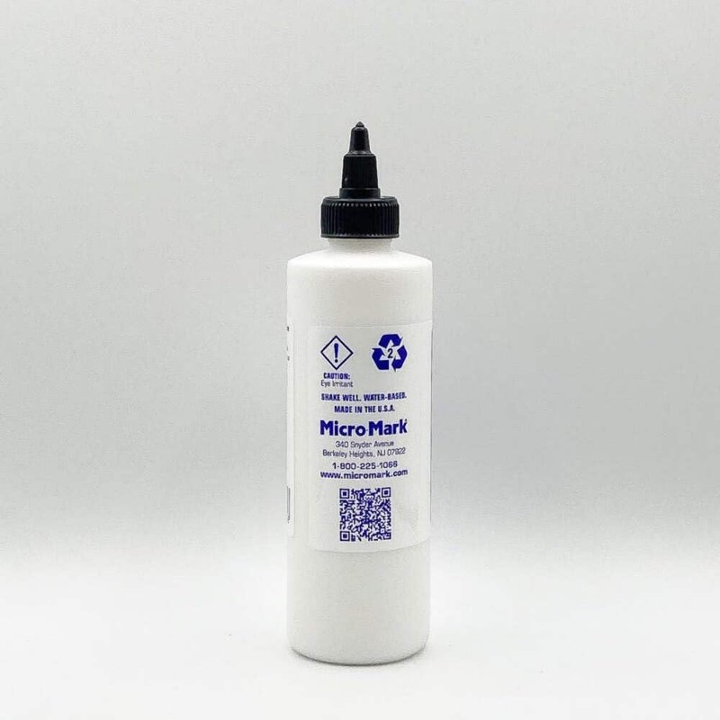 Micro-Mark White Acrylic Primer, 8oz - Made in USA Acrylic